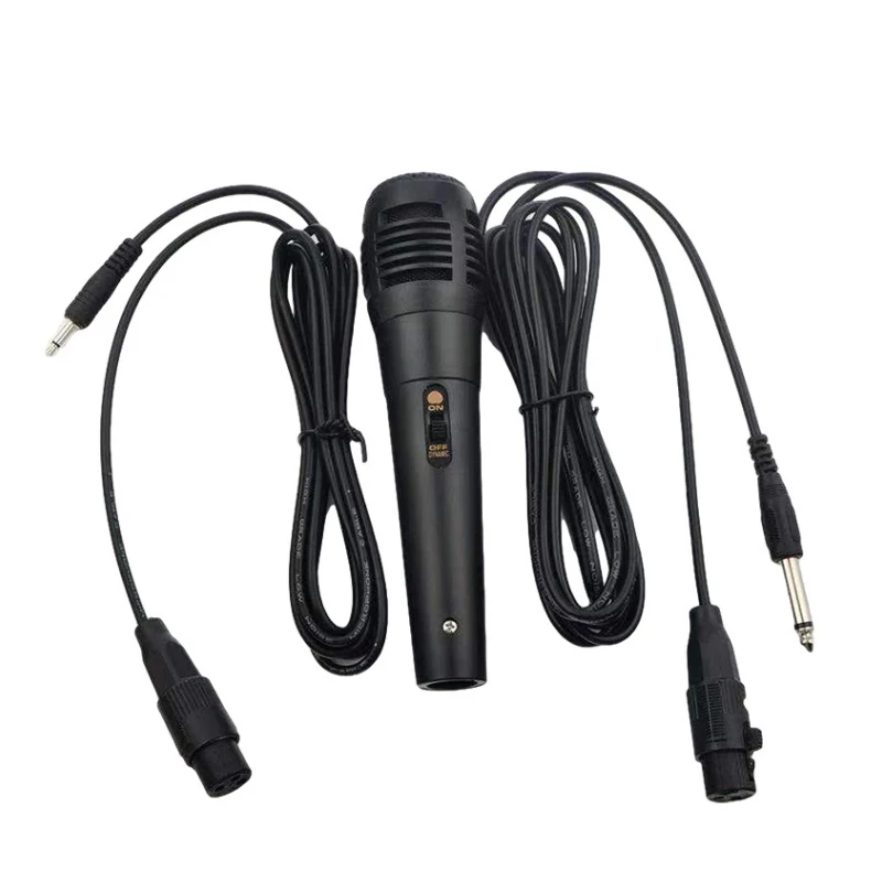 S7b0a288e53c94a31ac37a9de2bdbf701K Home Speaker 6.5mm Microphone Trolley Speaker Karaoke Microphone Wired Recording Studio Microphone