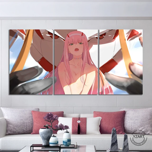 Darling In The Franxx Zero Two Anime Cartoon Characters Scroll Painting  Home Decor Poster Hanging Painting Anime Fans Gift 19.7x29.5Inch/50x75cm :  : Home & Kitchen