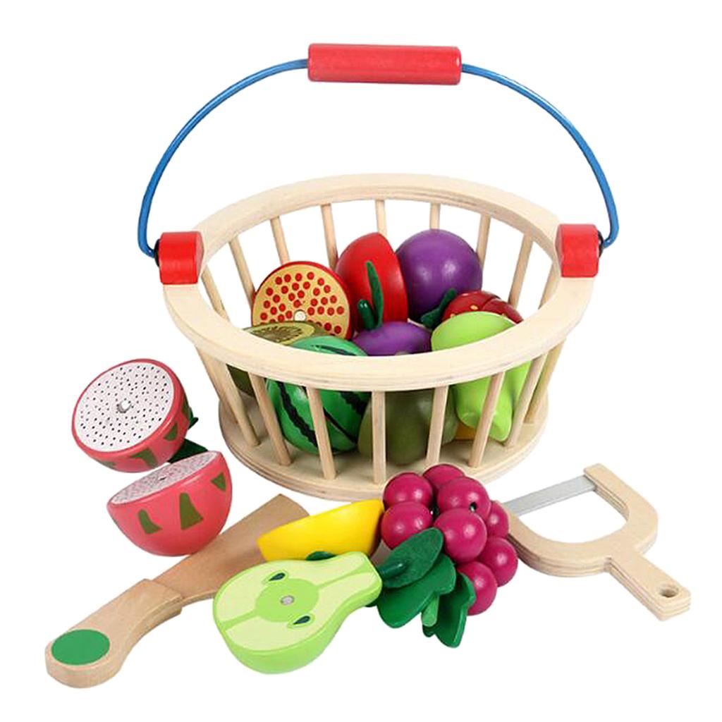 Farmer's Market Fruit and Vegetable Set, Kids Pretend Play Cutting Food , 12 Piece/Set, Ages 3+