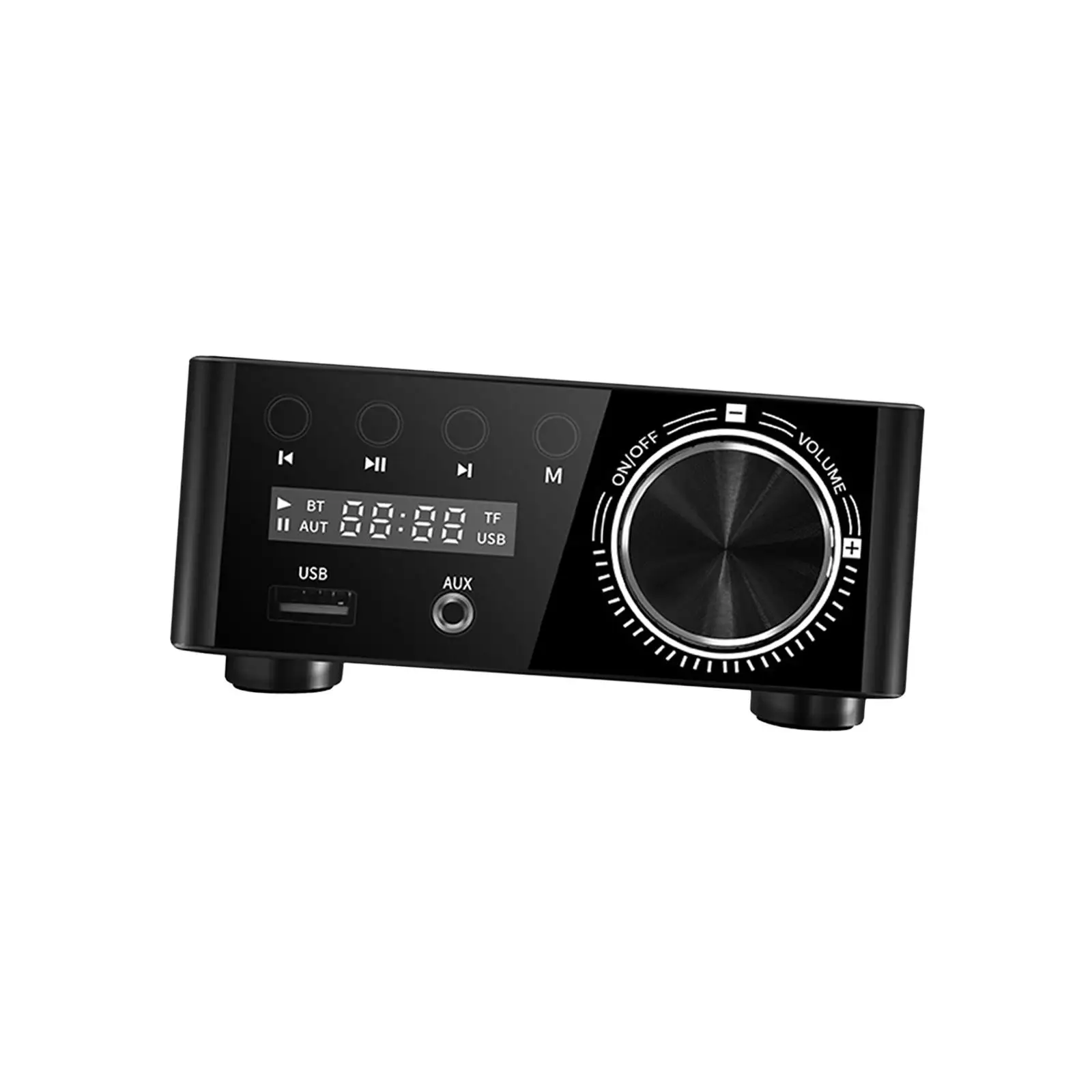 Power Amplifier MP3 for Car Home Bar Party USB AUX BT TF Aut Dual Channel Portable Sound Amplifier Speaker Amplifier 50W+50W US