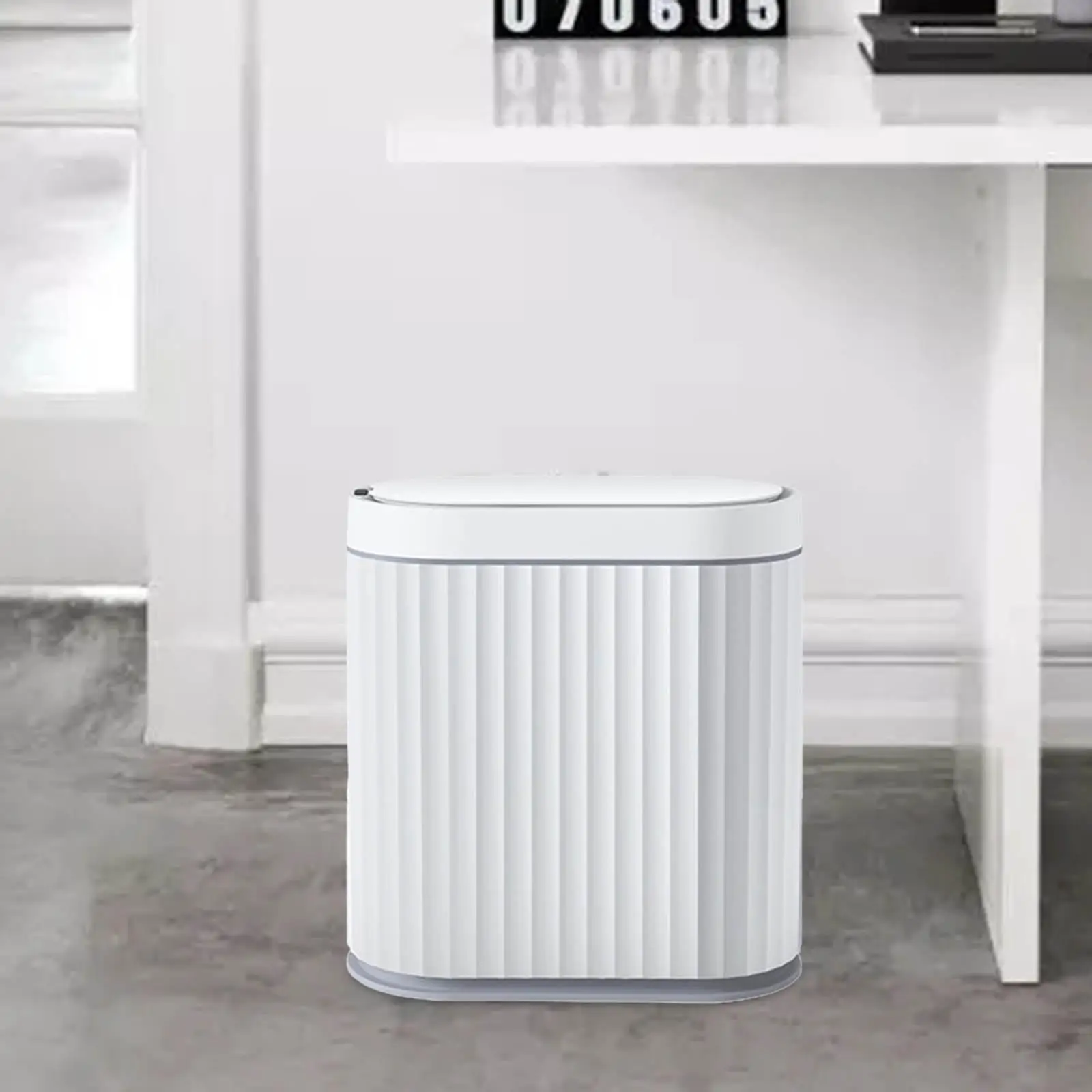 Intelligent Induction Trash Bin Narrow Storage Bucket Waterproof Garbage Can for Living Room Laundry Office Home Bathroom