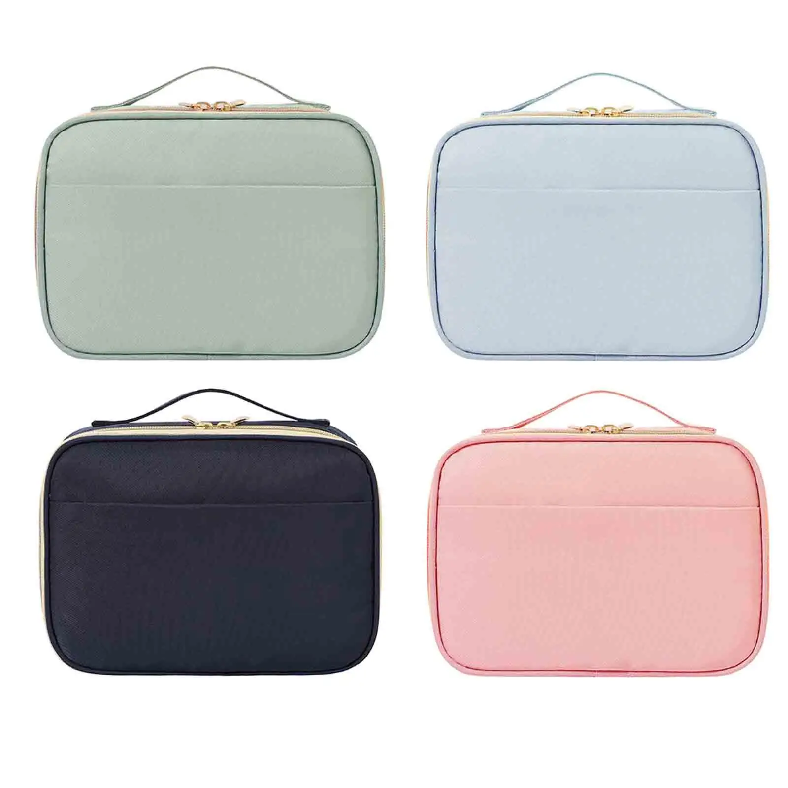 2 in 1 Makeup Bag Fashionable Zipper Pouch Foldable Home Use Container Waterproof Toiletry Bag Organizer for Toiletries Bathroom