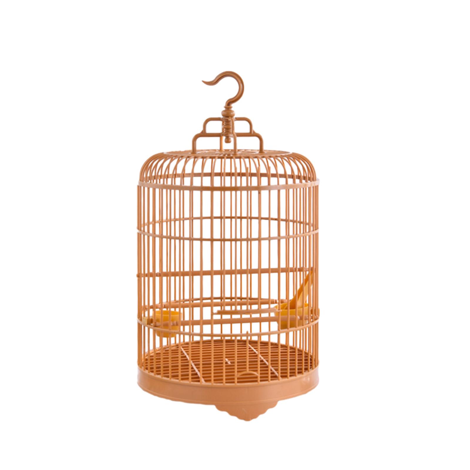 Bird Cage Bird House Nest Round Bird Feeder with Food Cup Large Hanging Birdcage