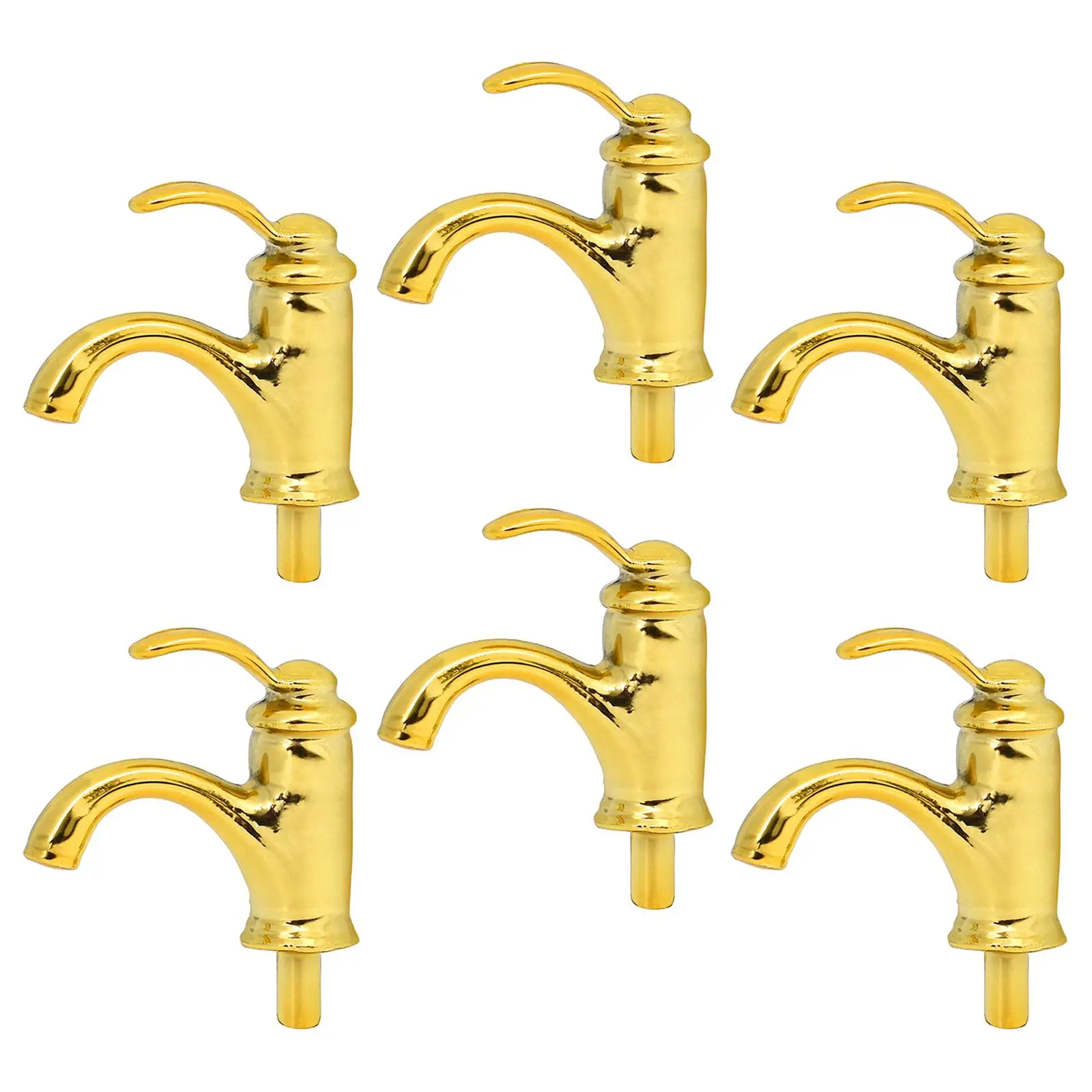 Dollhouse Single Head Faucet, 1:12 Scale Furniture Kit, for Kitchen, Bathroom, Shower