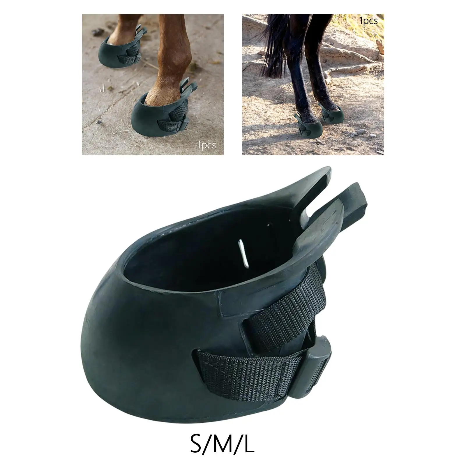 Rubber hoof boots, durable, wearable, protect, thick, non-slip, horse protection