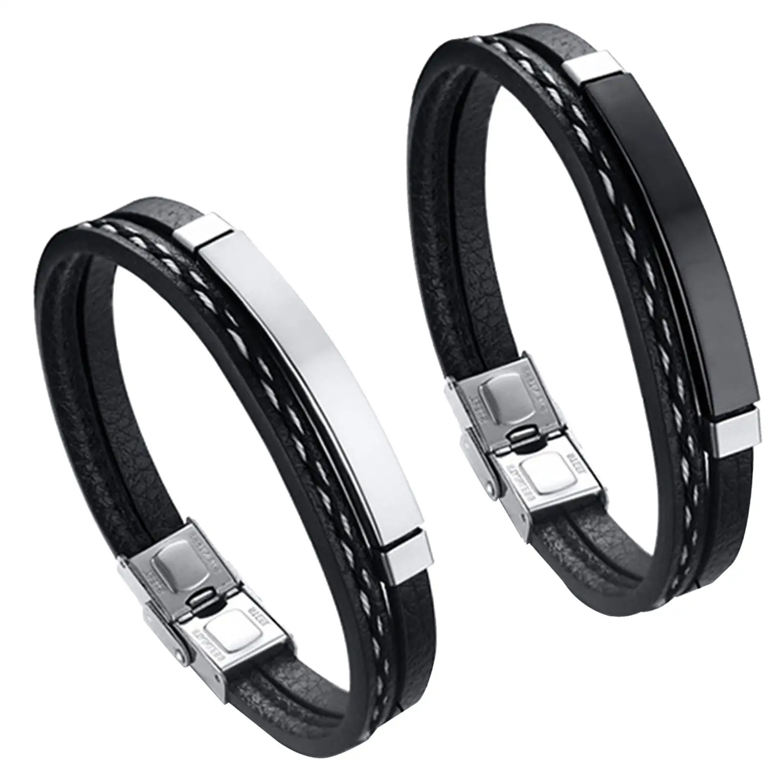 Stylish Bracelet Men Western Style Bangle Braided Wristband for Wedding Gift