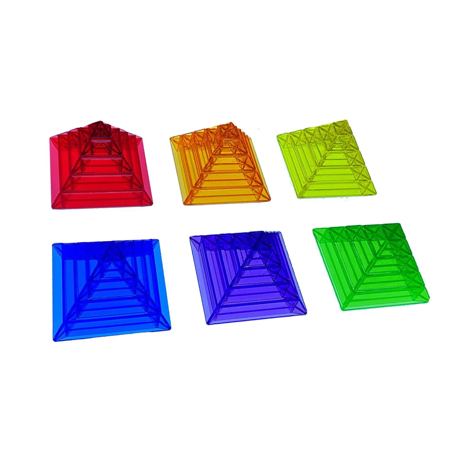 Transparent Pyramid  Toys Tower Puzzles  Coordination Stacking Creative Ability for Children