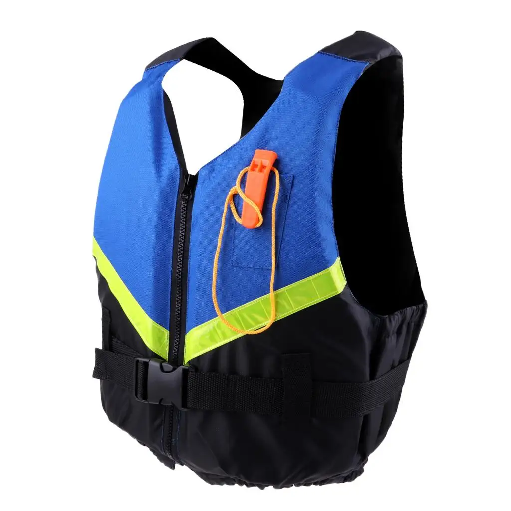 Safety Buoyancy Jacket  Sailing Boating Swimming Vest Outdoor Quick Release Buckles Reflective Strap with Whistle