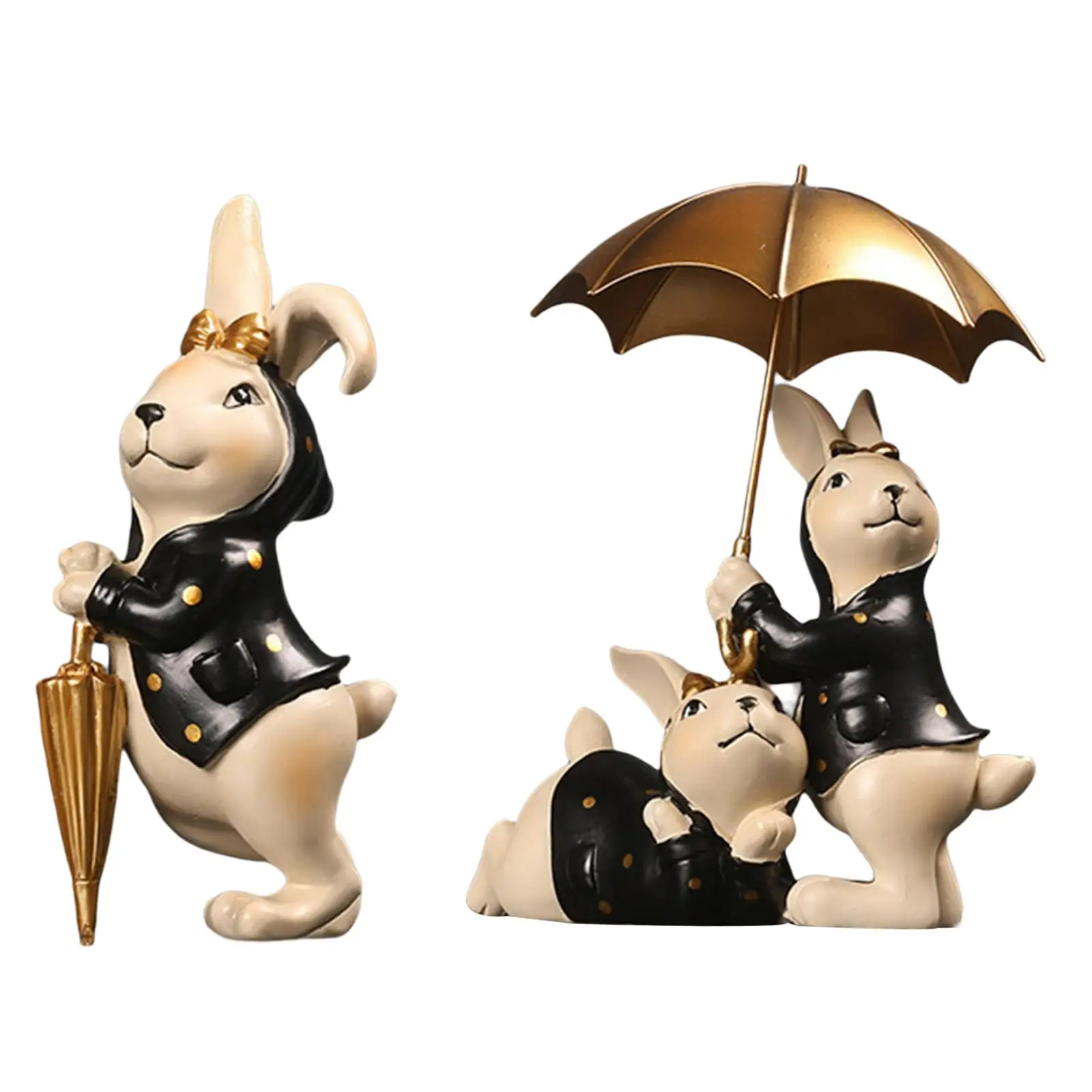 Desktop Ornaments Bunny Model Desktop  Luxury Cute Gifts Statue Craft Decoration for Wedding Home ,Christmas ,Office 