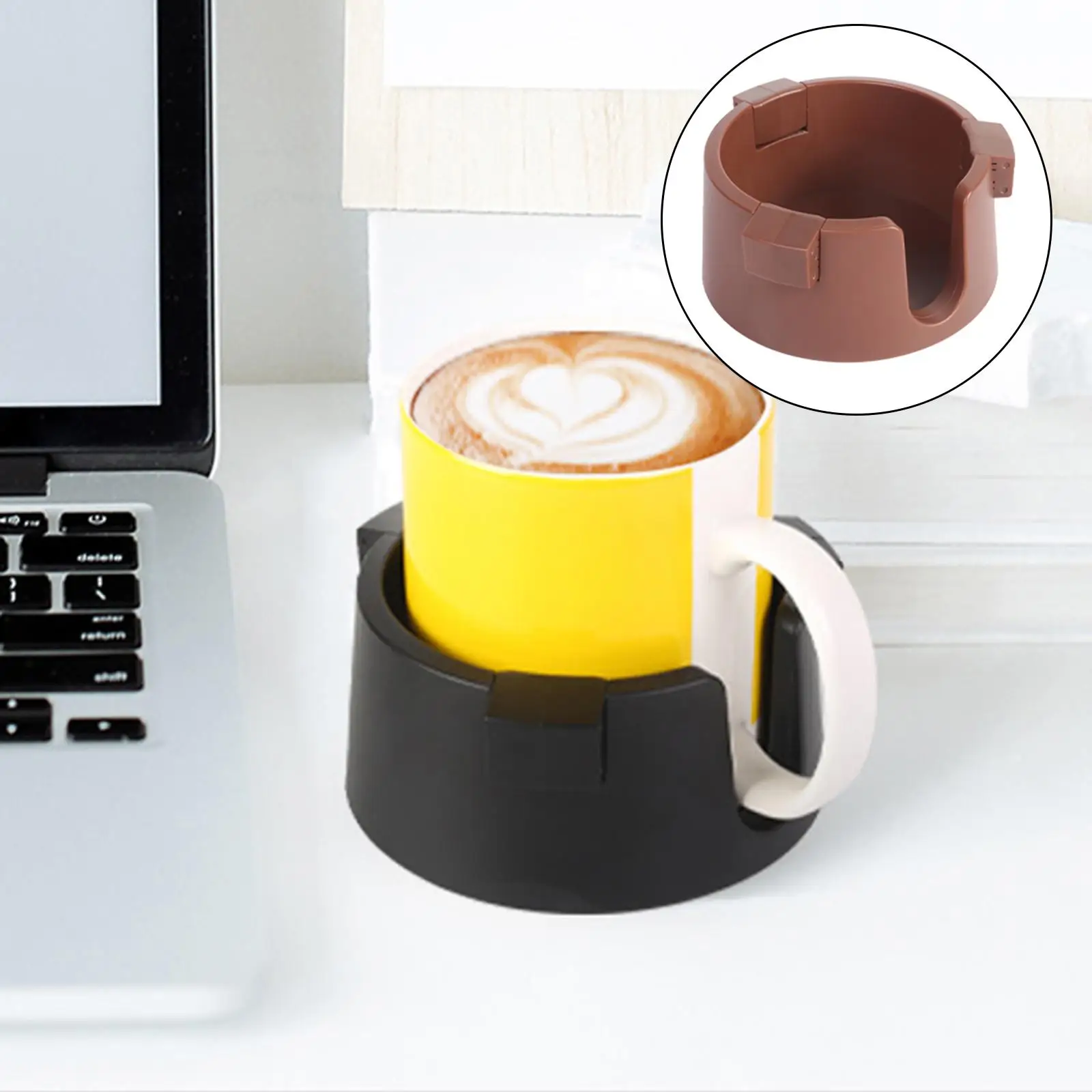 Spill Proof Cup Holder Beverage Holder Drink Coaster for Desktop Home Office