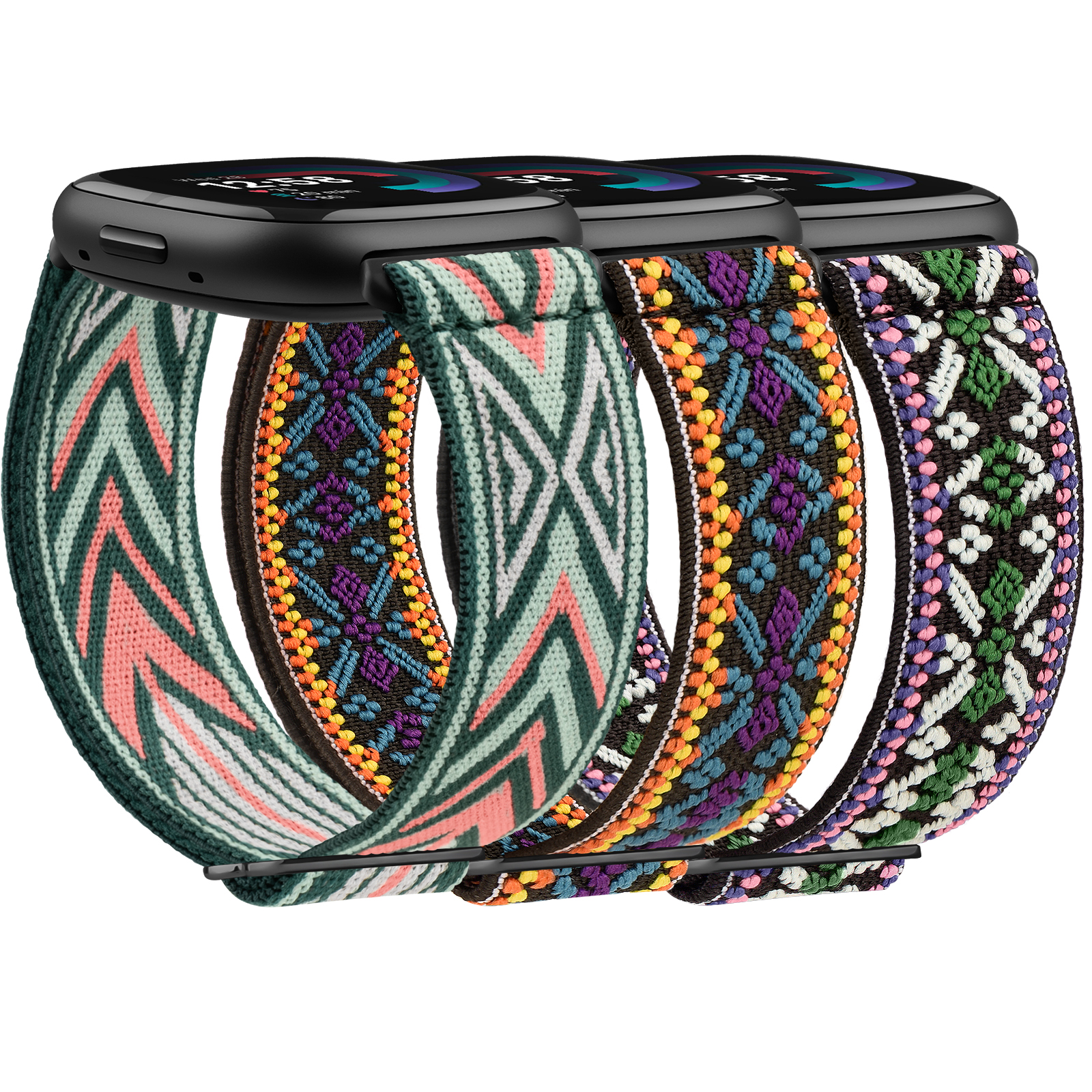 Nylon Elastic Band para Fitbit Versa 3,