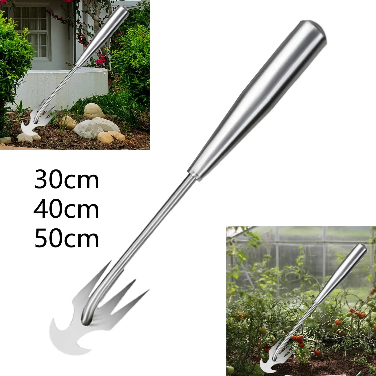 Manual Hand Weeder Tool Gardening Hoes Garden Weeder Hand Tool Uprooting Weeding Tool for Gardening Planting Cultivating Plowing