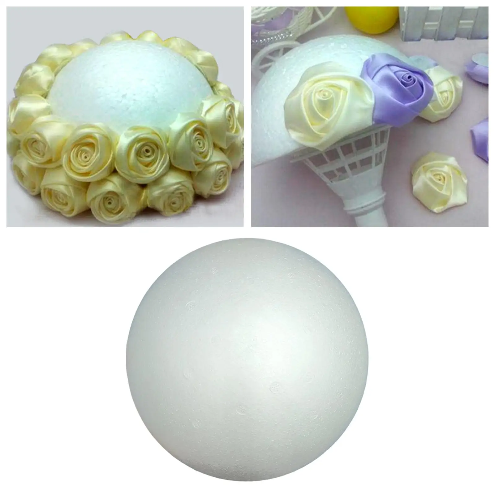 Foam Ball Half Round Mini Smooth School Supplies Toys 25cm for DIY Crafts Modeling Science Projects Decorations Birthday Wedding