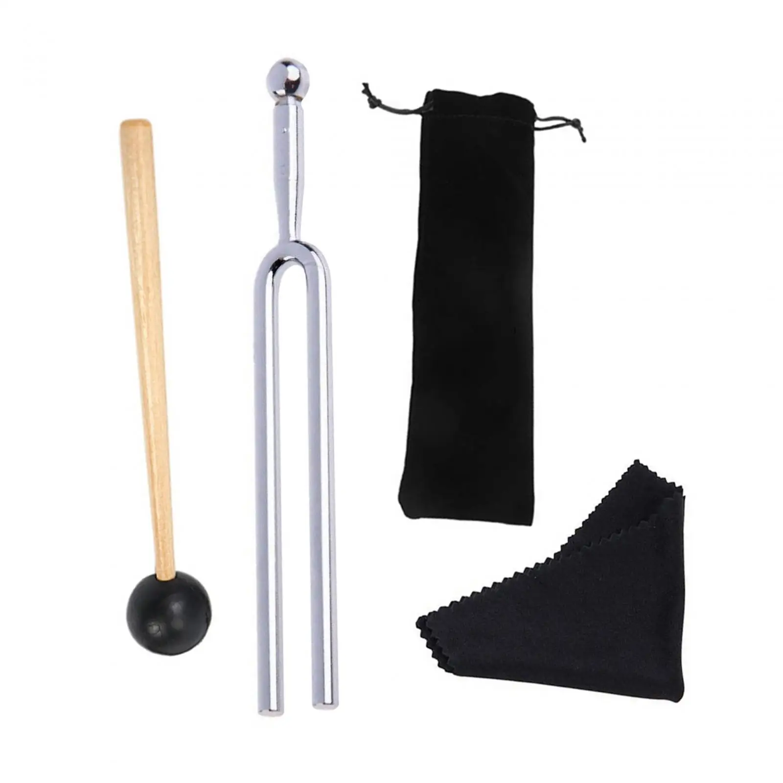 A 440 Tuning Fork Practical Comfortable with Silicone Mallet for Basic Education Singing Practice Ear Trainng Balancing