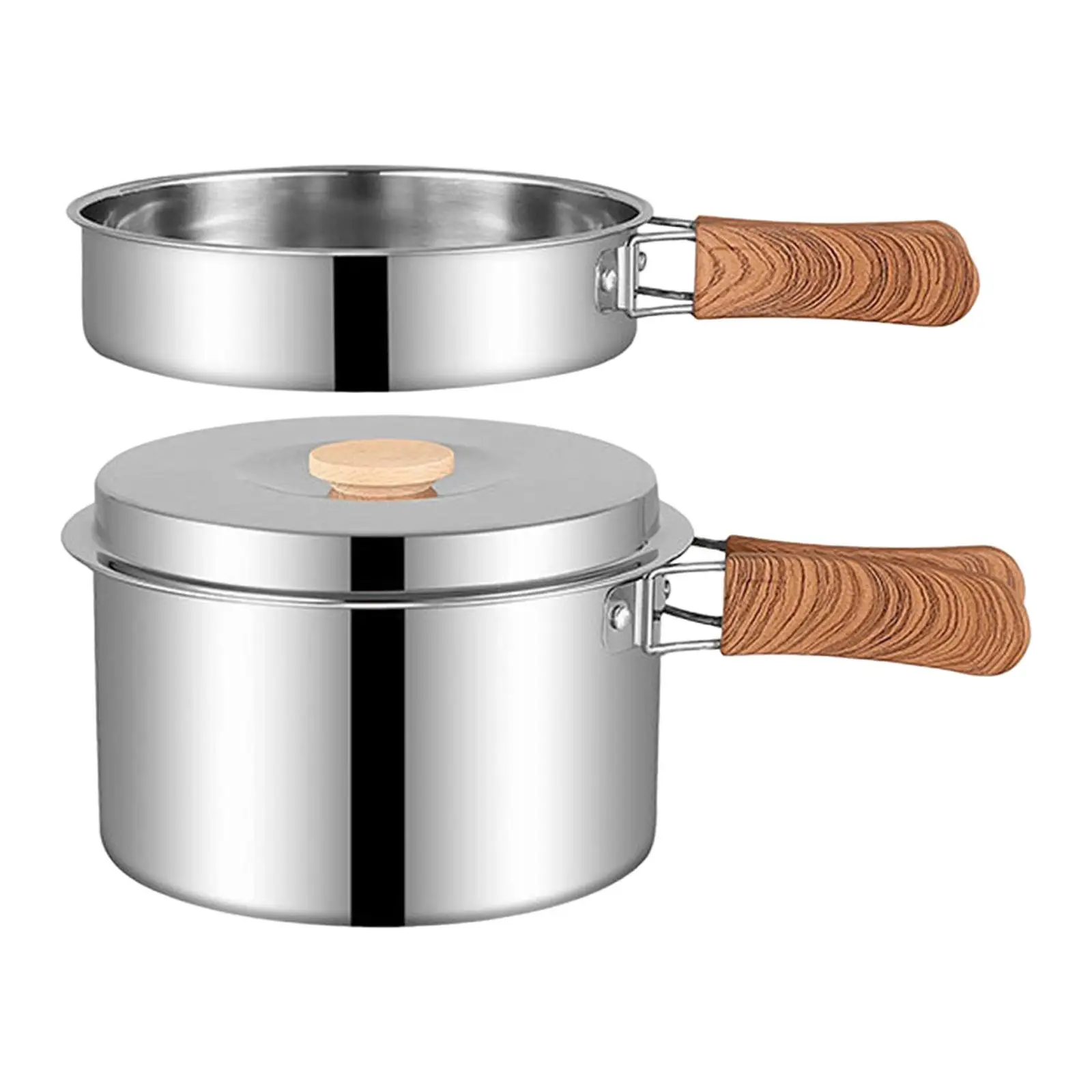 Camping Pot Campfire Kettle Multifunctional Pot with Foldable Handle Cookware