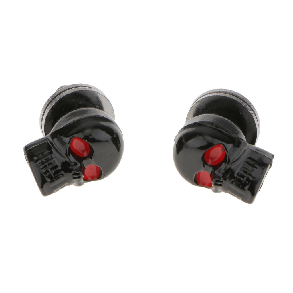 2x Car Motorcycle Plastic Skull License Plate Bolts for Motorbike Car Mounting Set Universal Fit For Any 6mm Bolt Fastener Tool