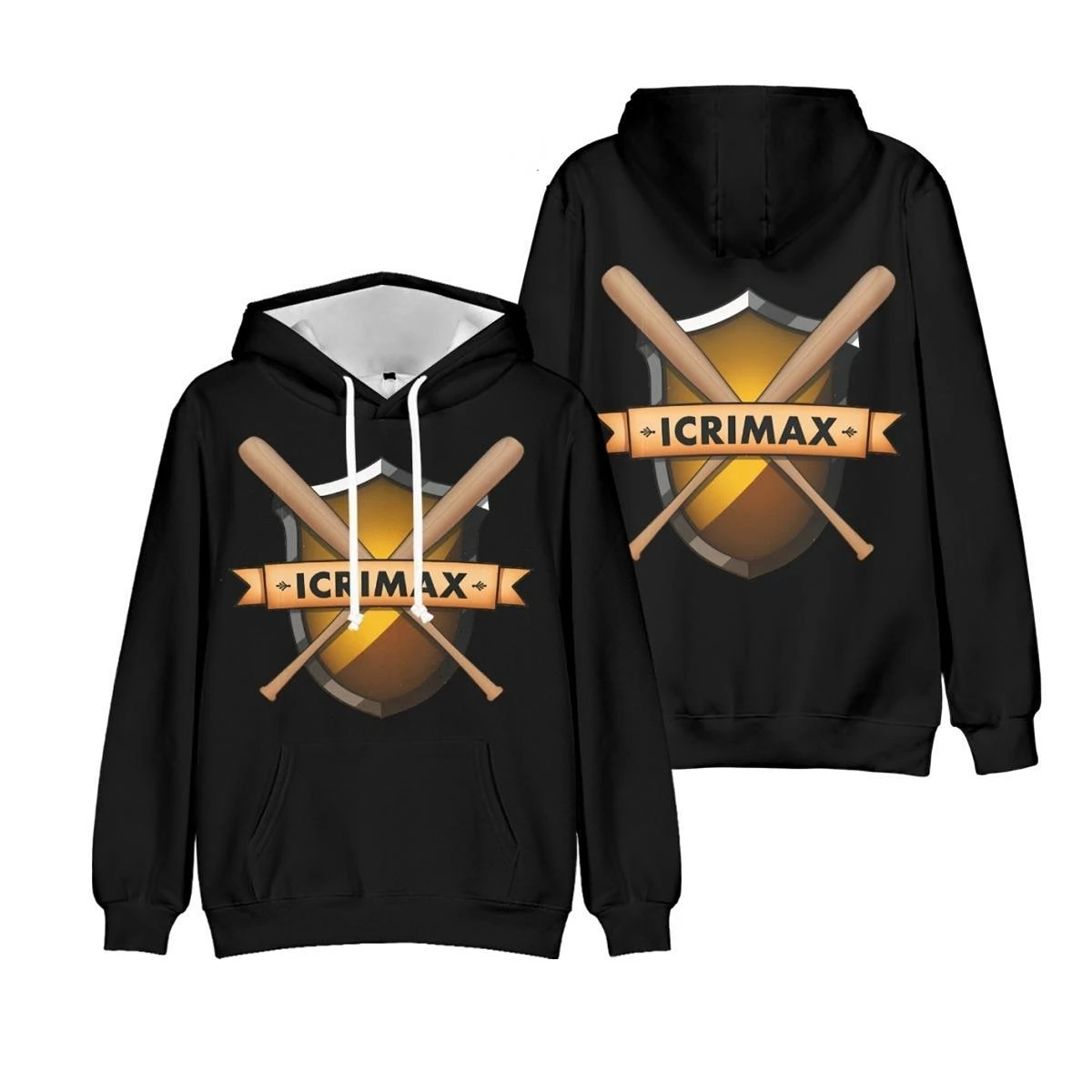Icrimax merch engraçado hoodie hip hop camisolas