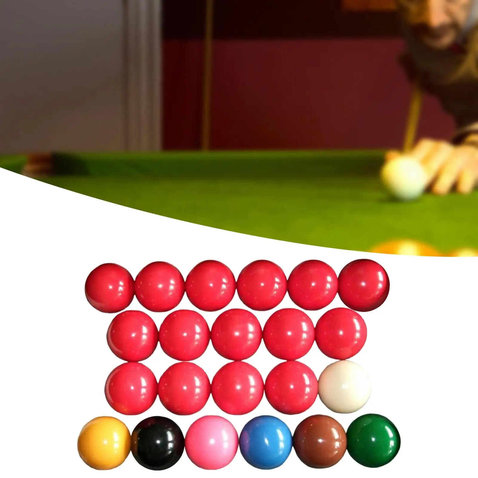 Snooker Balls Set 2 1/16 Resin Balls for Official Game Ball British Billiard