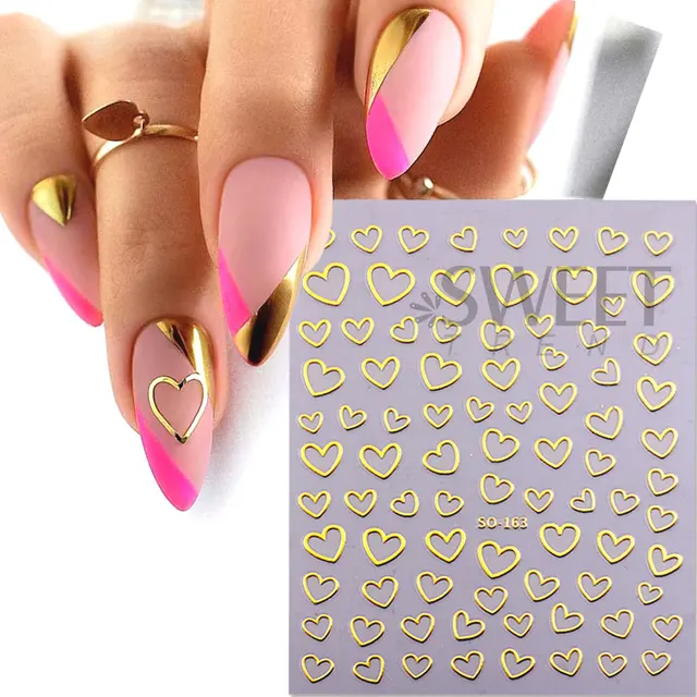 LV NAIL ART STICKER - GOLD HOLOGRAPHIC – Glam By AJ