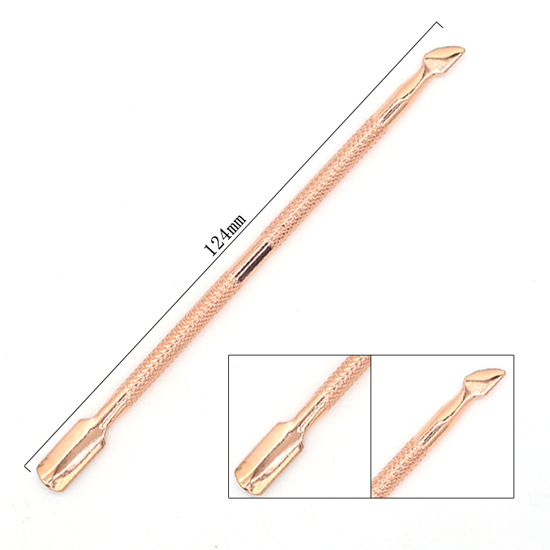 Stainless Steel Double-Ended Cuticle Pusher and Dead Skin Remover