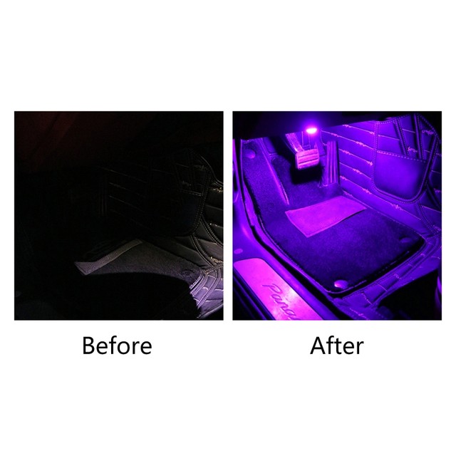 Luci di striscia a LED per auto luci interne per auto RGB kit di  illuminazione ambientale funzione attiva del suono connessione USB per il  settore automobilistico - AliExpress