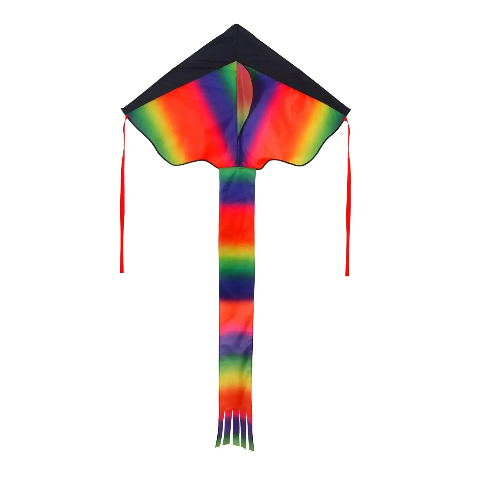 Giant Delta Kites Fly Kite Rainbow Huge 1 Width Triangle Kite with Tail Long Tail for Outdoor Toy Teenagers Beginner Kids Adults