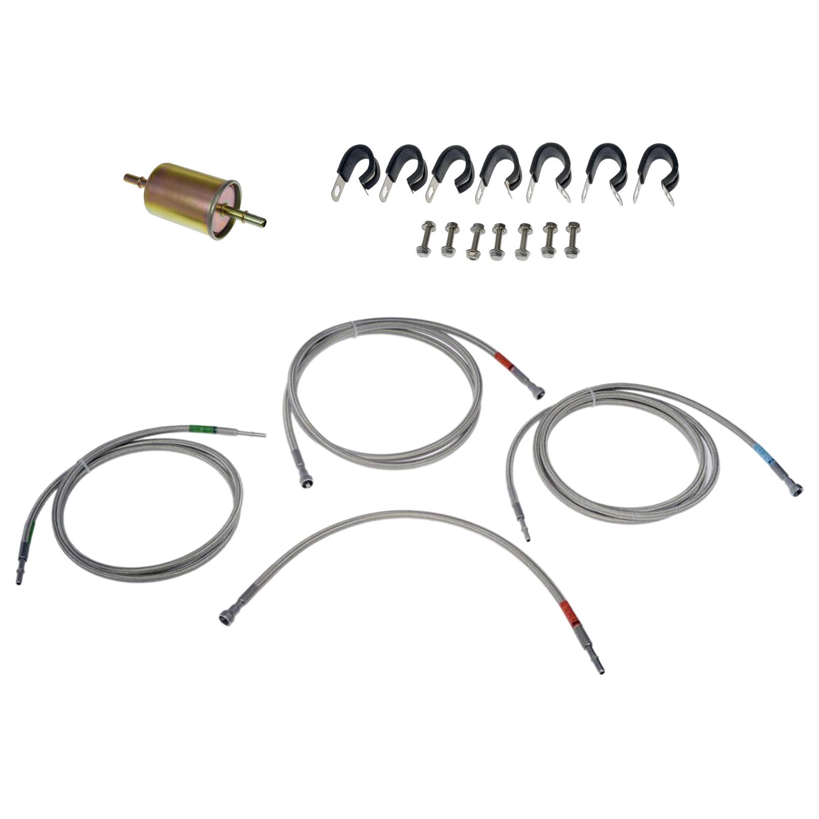 Fuel Line Set 819-840 Repair Parts Replaces Durable Easy Installation Spare Parts Accessories Metal Flexible for GMC Sierra