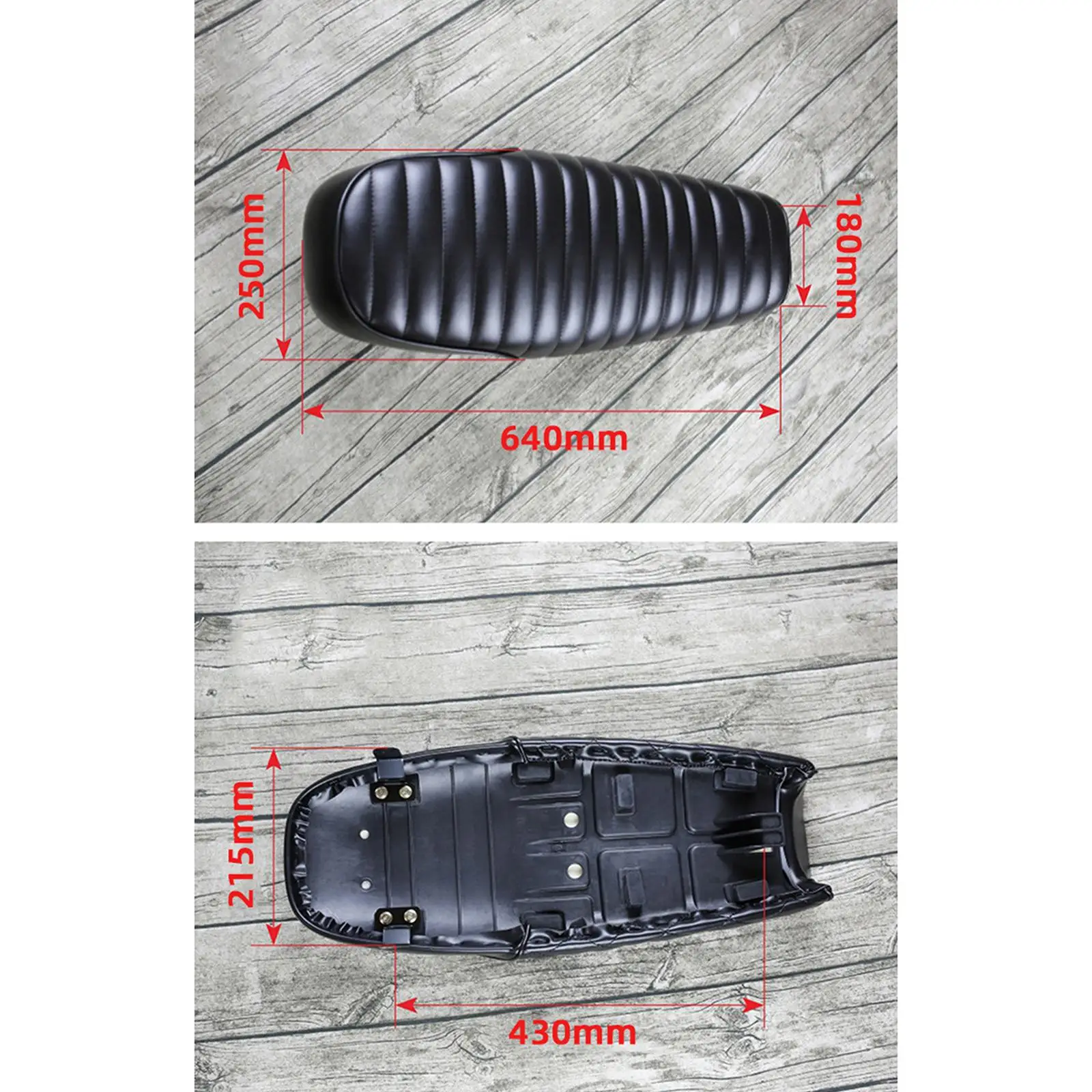 Motorcycle PU Durable Fast Drying Universal Saddle Replace Classic Shock Absorbing Comfort Saddle Seat Soft for Cafe Racer