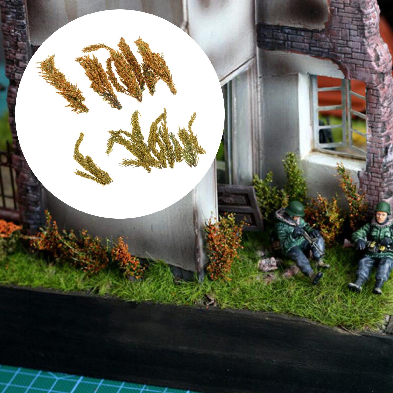 1 Box Mini Simulated Shrub Clusters Terrain Grass Tuft for Fairy Garden Model Train Static Scenery Landscape Architecture Layout