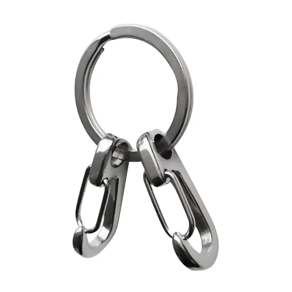 2 Pieces of Useful Snap Hooks Stainless Steel Snap Hooks Keychain Buckle with A