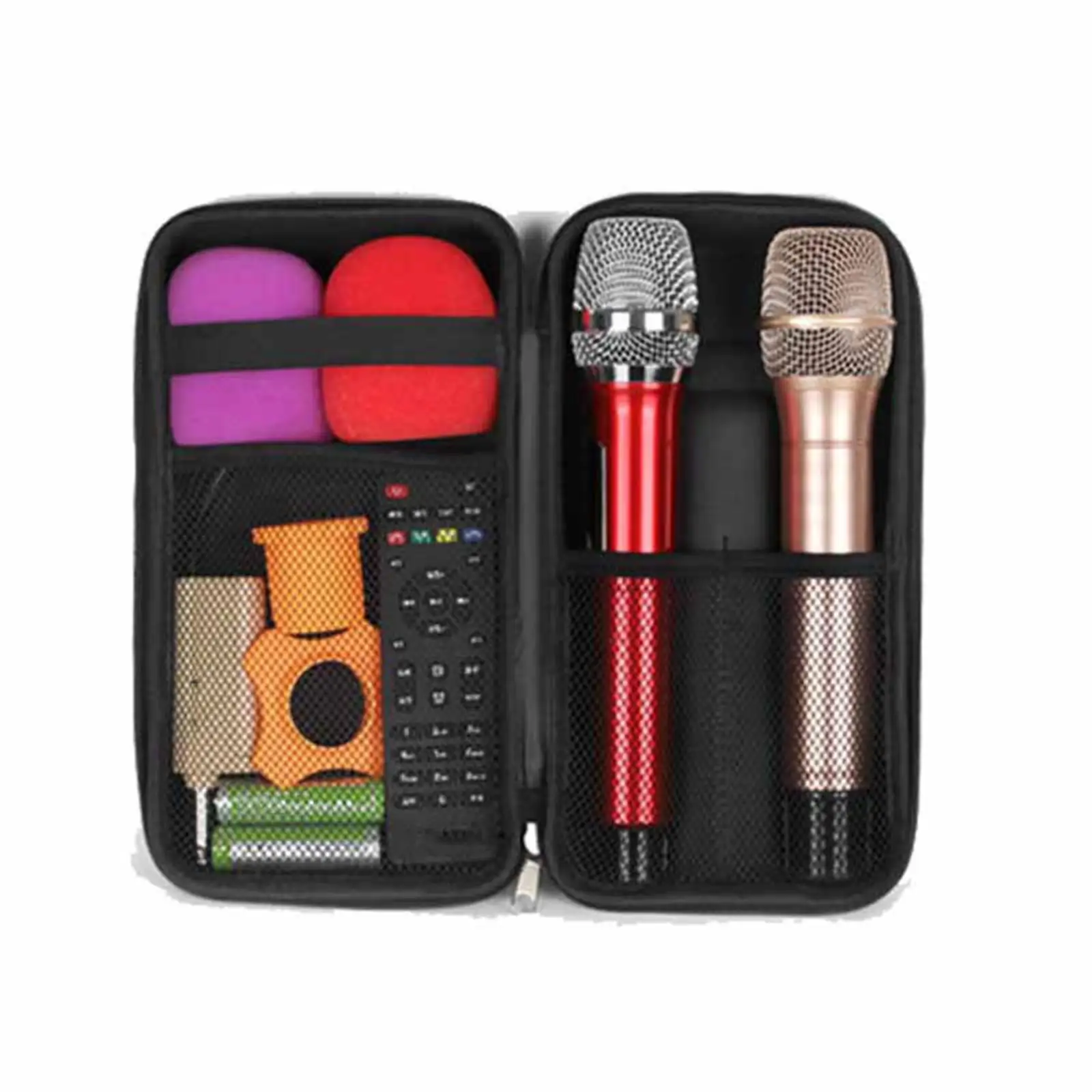 Oxford Cloth Microphone Storage Case Mic Storage Carrying Bag Shockproof Portable Case for Business Travel Outing Trip Camping