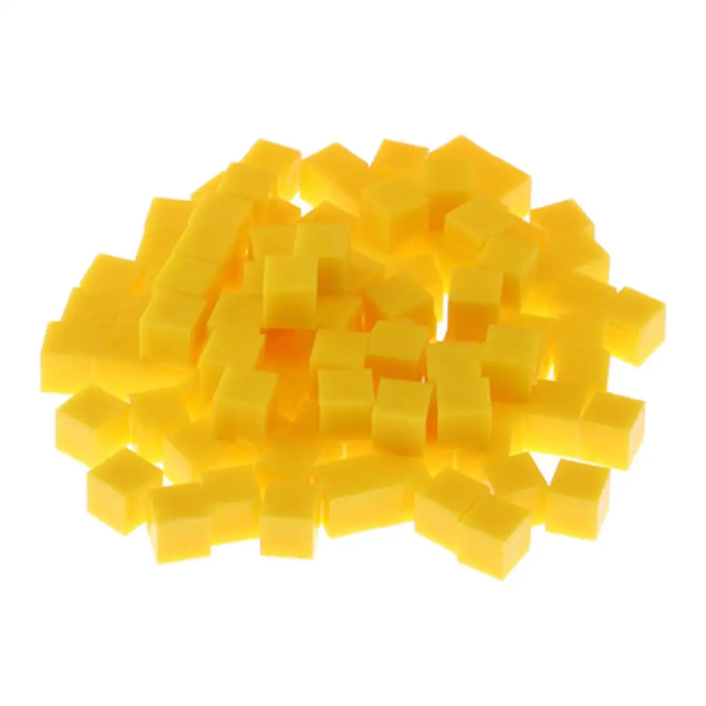 Montessori Maths Material Counting Cubes Kids Early Educational Toy Yellow