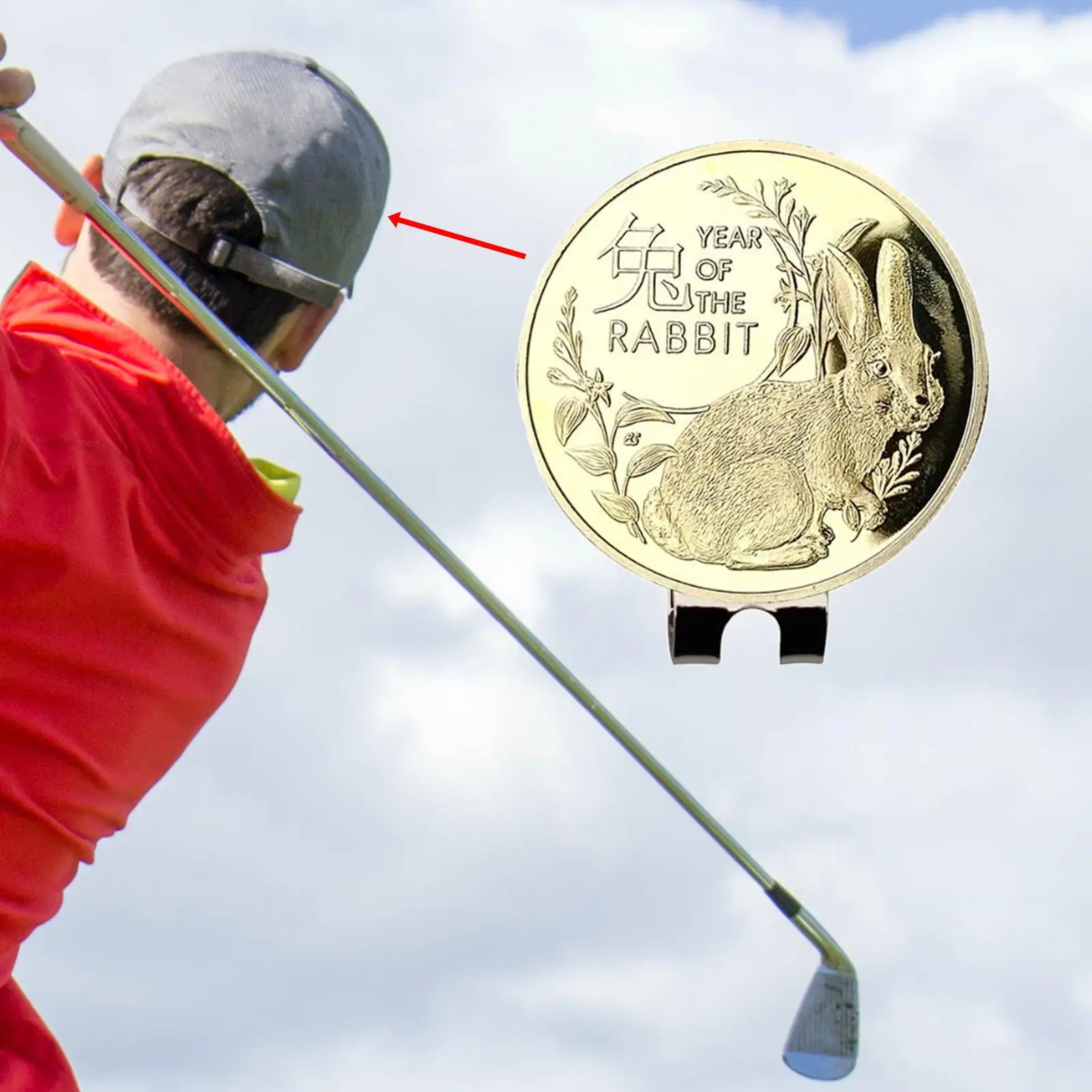 Metal Golf Ball Marker with Hat Clip Ballmarker Accessories Gift Golfer Training Men Detachable