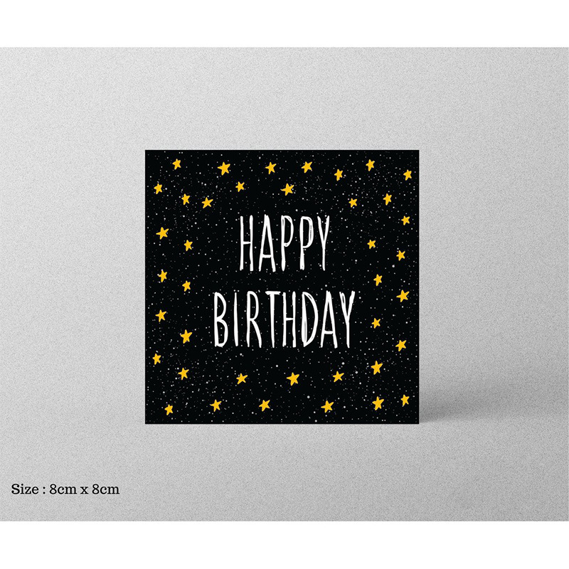 30 Stück 8 x 8 cm rosa Cartoon-Quadrat-Alles Gute zum Geburtstag Dankeskarte für kleine Unternehmen Geschenkbox Grußdekoration Verpackungsversorgung – Detail 7