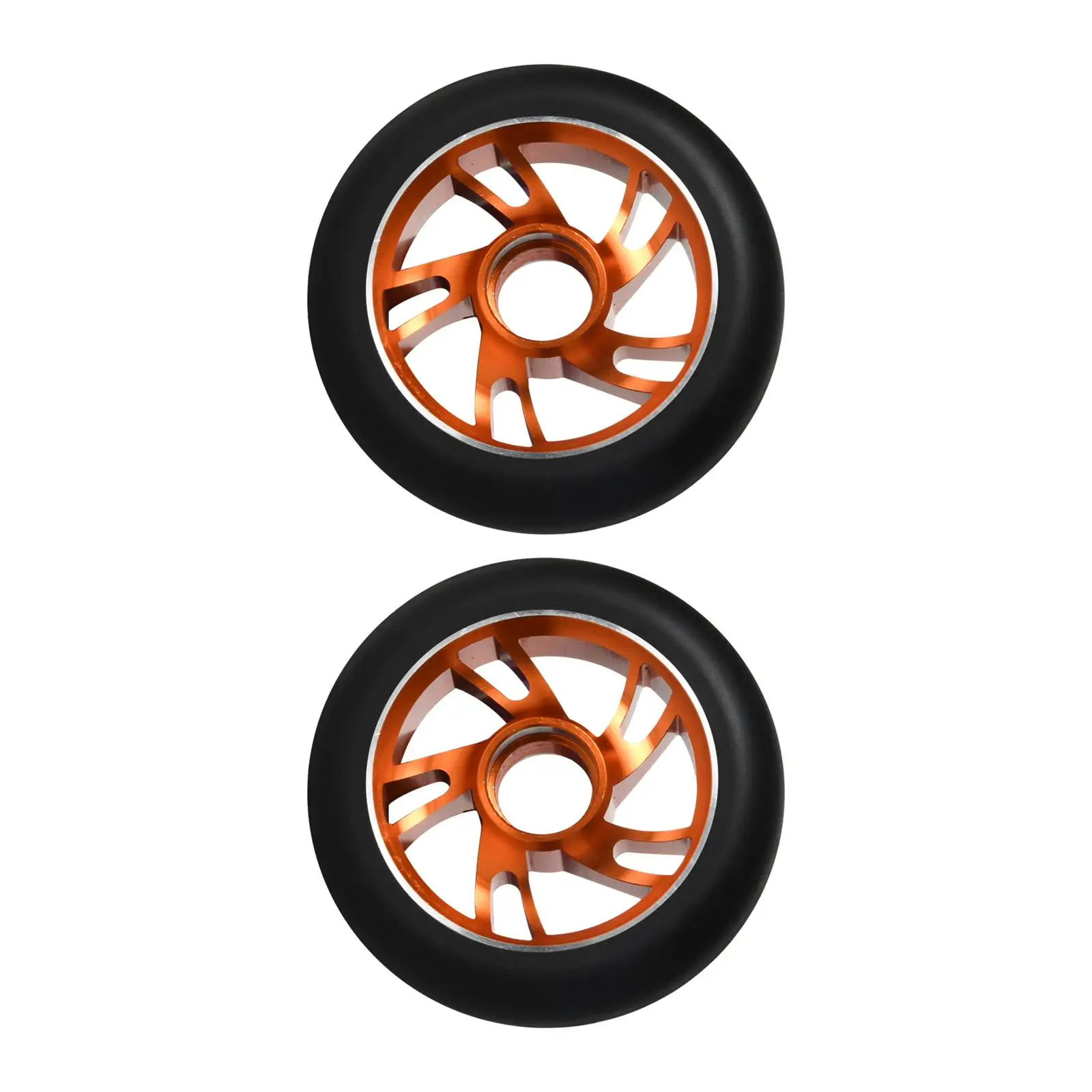 2 Pieces Scooter Wheels Aluminium Alloy Durable for Scooter Replacement Part