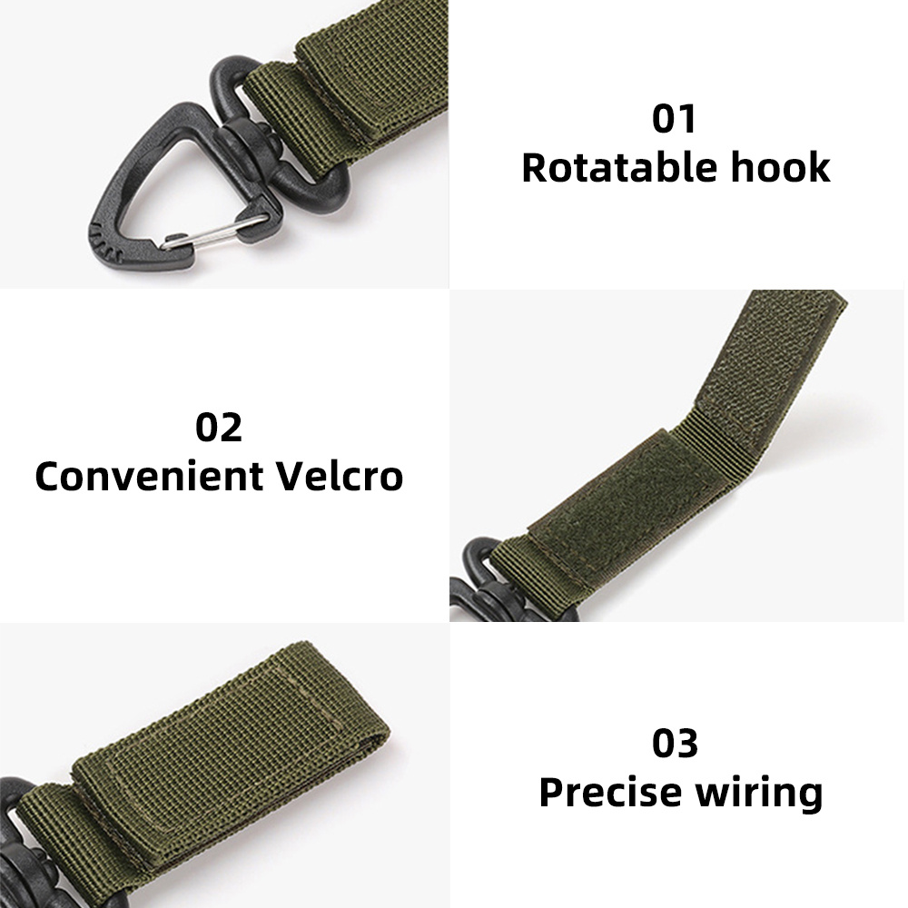 Outdoor Nylon Molle Taktische Rucksack Karabiner Schlüssel Haken Gurtband Schnalle System Gürtel Schnalle Hängen Camping Klettern Zubehör – Detail 4