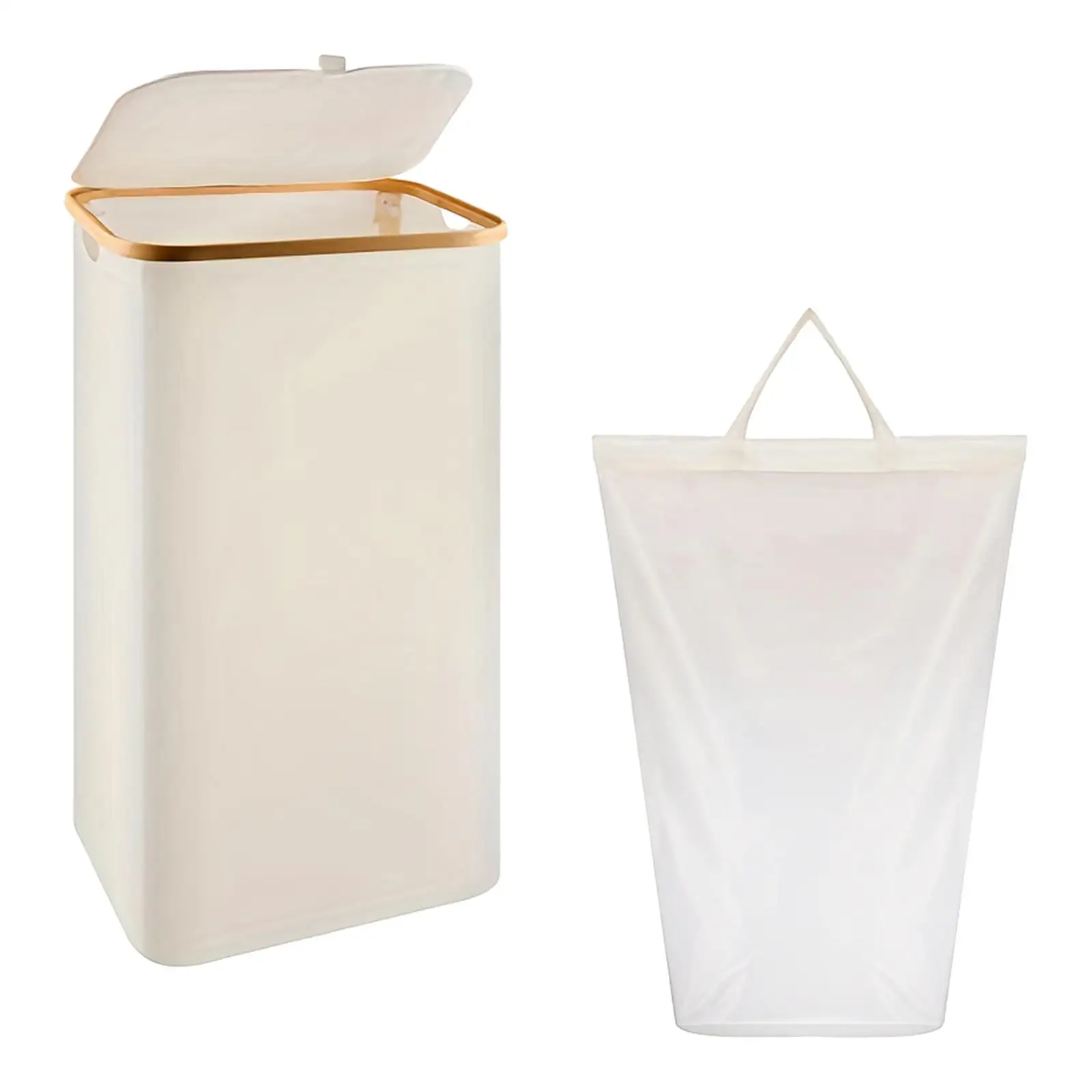 Laundry Hamper Foldable Tall Storage Basket for Bathroom Nursery Living Room