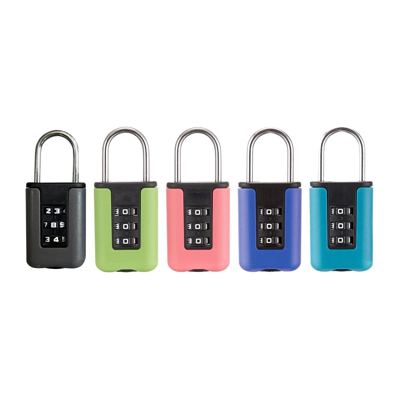 3 Digit Combination Lock Portable Durable Customs Code Lock for Backpack Storage Case Business Travel Gym Locker Cabinet Storage