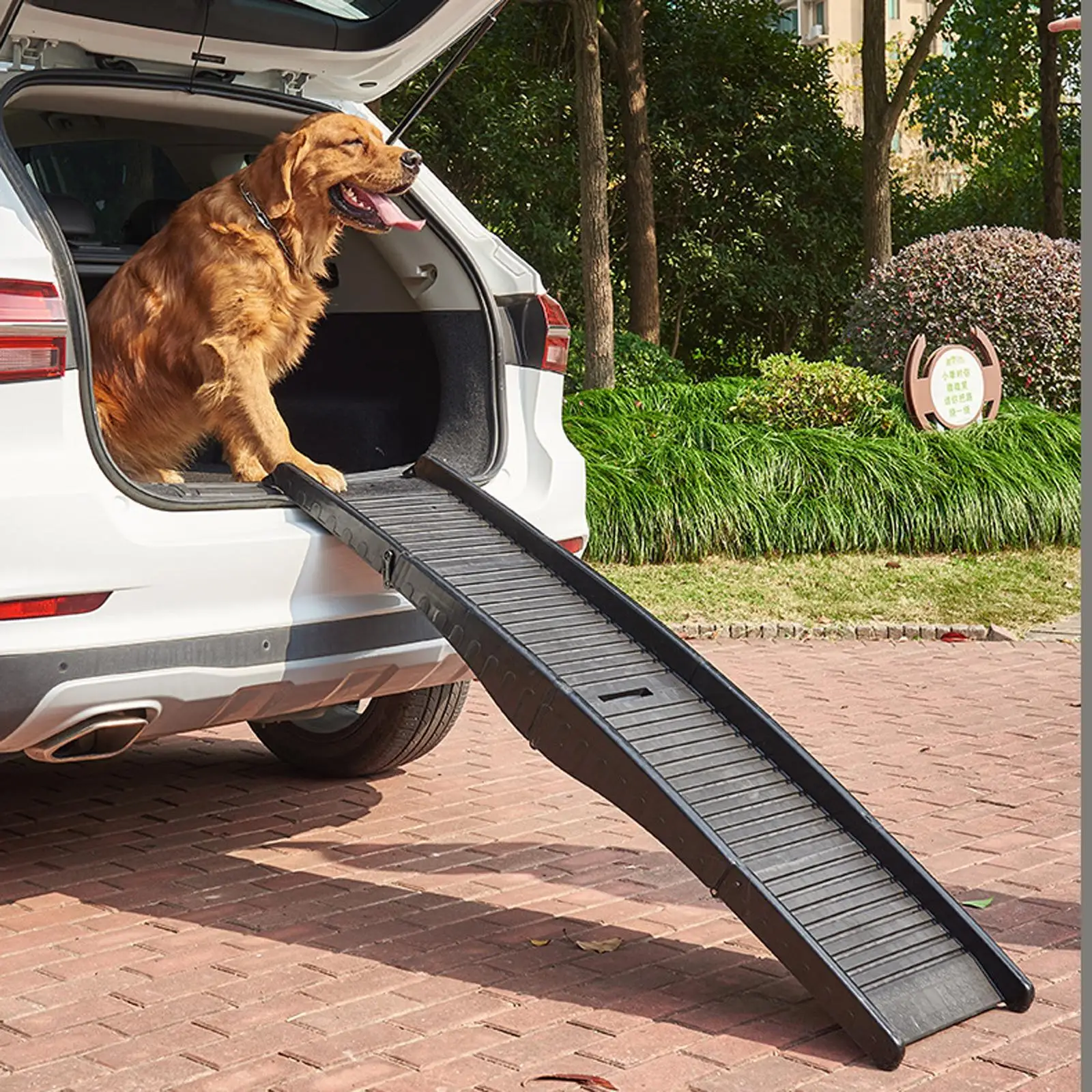 Dog Ramp Pet Ladder Folding Portable Non Slip Lightweight Dog Steps Pet Stairs