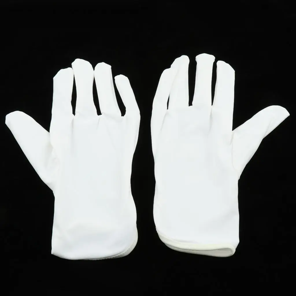 1 Pair White Soft Etiquette Lining Gloves Wear-resistant Elastic Unisex for Jewelry Appreciation
