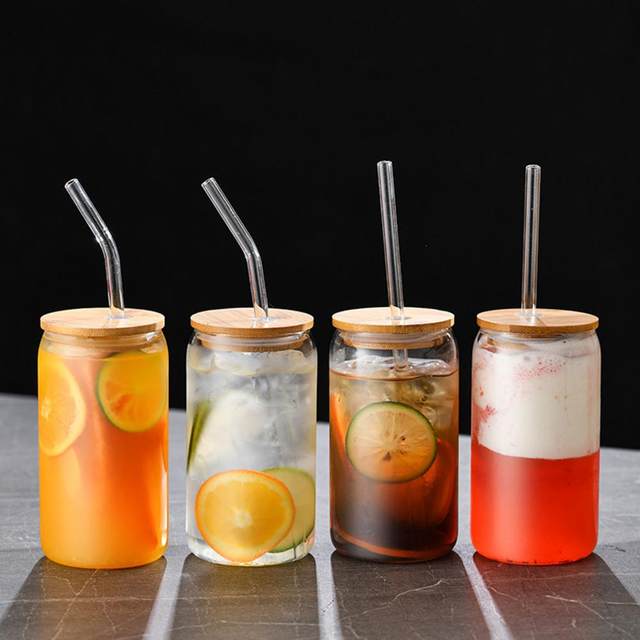 2/10 Pcs Acrylic Lids For 16 Oz Glass Cups Thickened Good Sealing With  Straw Hole Easy To Clean Glass Mug Lid - AliExpress