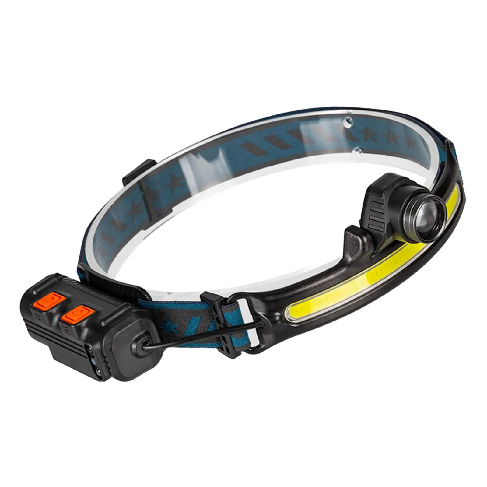 LED Head Torch, Rechargeable Headlamp with 6 Lighting Modes, Head Torch Angle-Adjustable for Camping Running