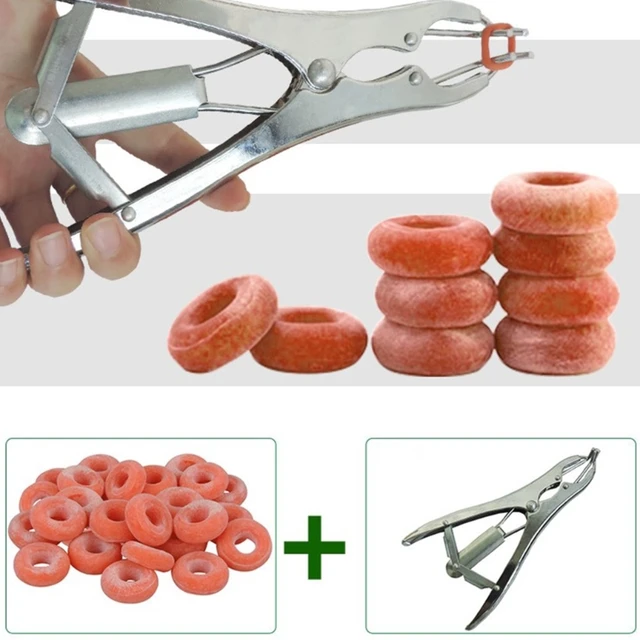Latex Castrator Rings Livestock Castration Pliers Tool with 4 Hook Easy  Operation Castration Expander Husbandry Supply Y5GB