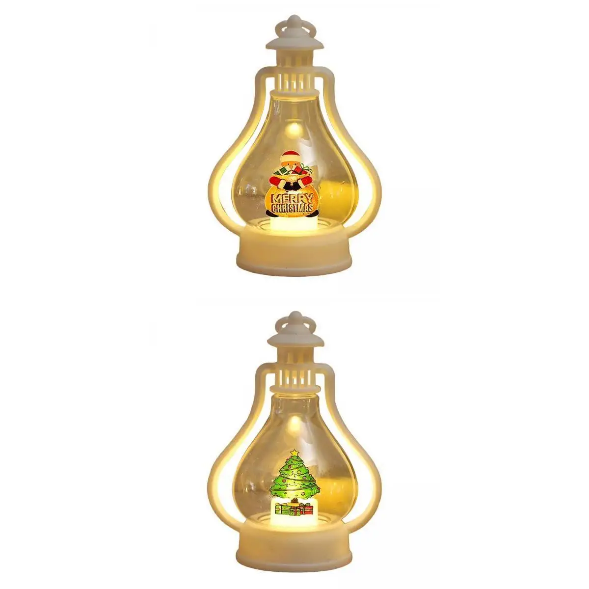 2Pcs Christmas Lantern Christmas Lights Tealight for Wedding Garden