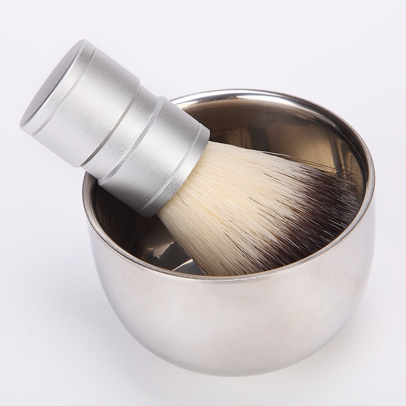 Best of Stainless Steel Beard Brush Shaving Brush Animal Hair Metal Bowl Manual Stirring And Foaming Men&#039;s Facial Cleansing Reviews & Tips