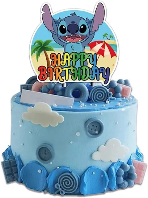 8pcs/set Disney Lilo & Stitch Cake Topper For Birthday Party