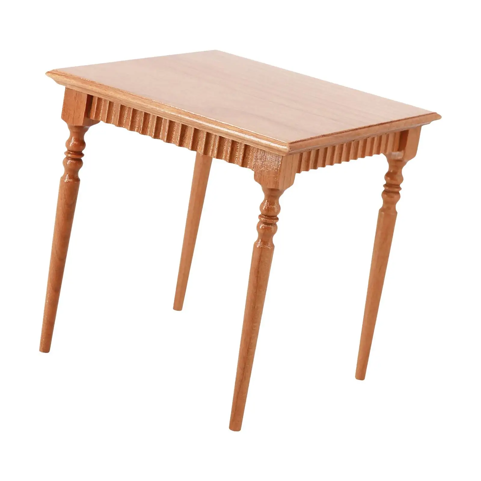 Simulation Wooden Table Dining Table for 1/6 Scale Doll Living Room Decor