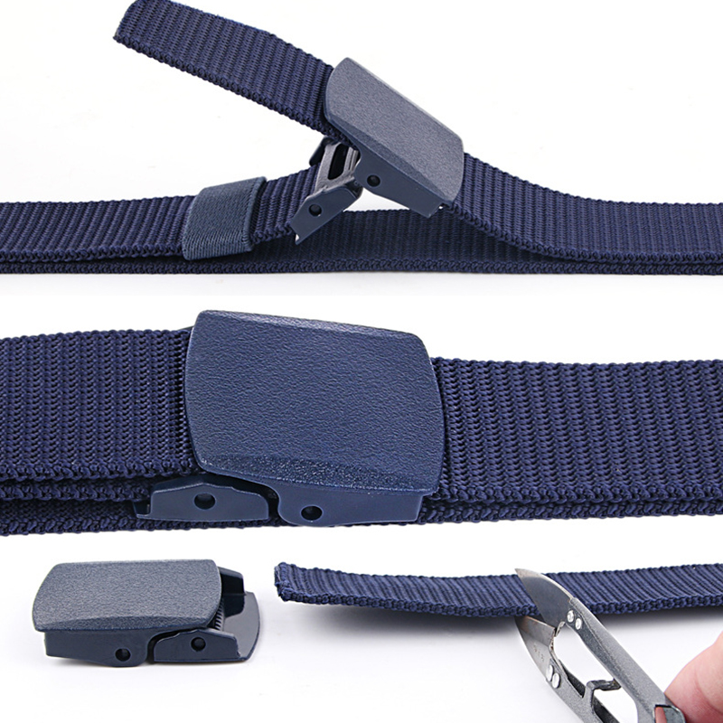 Herren Damen Outdoor Nylon Gürtel Nichtmagnetisch Freizeit Kunststoff Schnallenköpfe Schnelltrocknend Sport Training Taktischer Gürtel – Detail 5