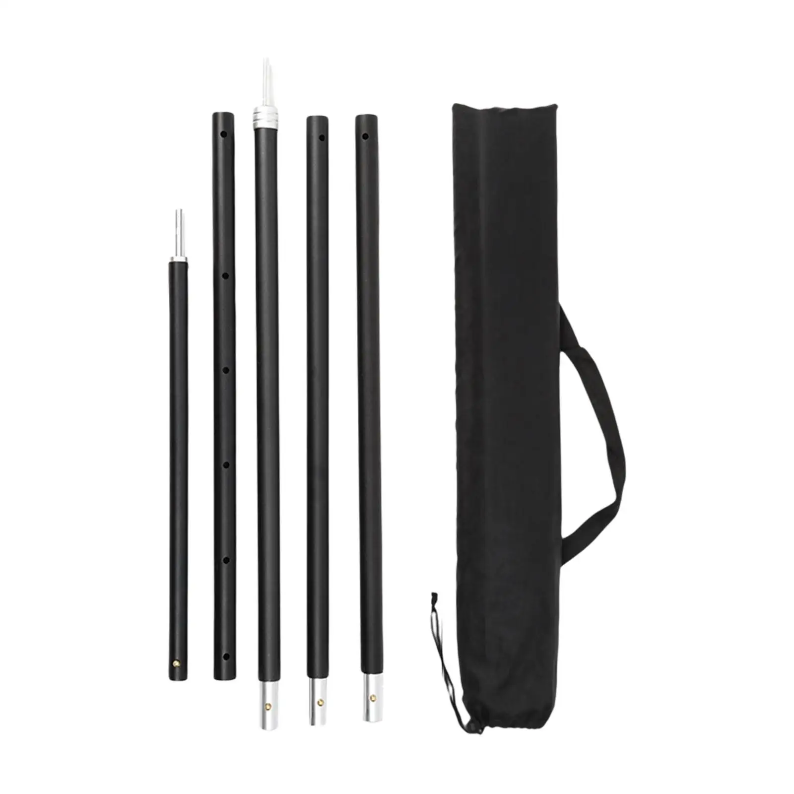 Aluminum Alloy Tent Poles, Shelter Stand Tent Support Rods Portable Awning Rod