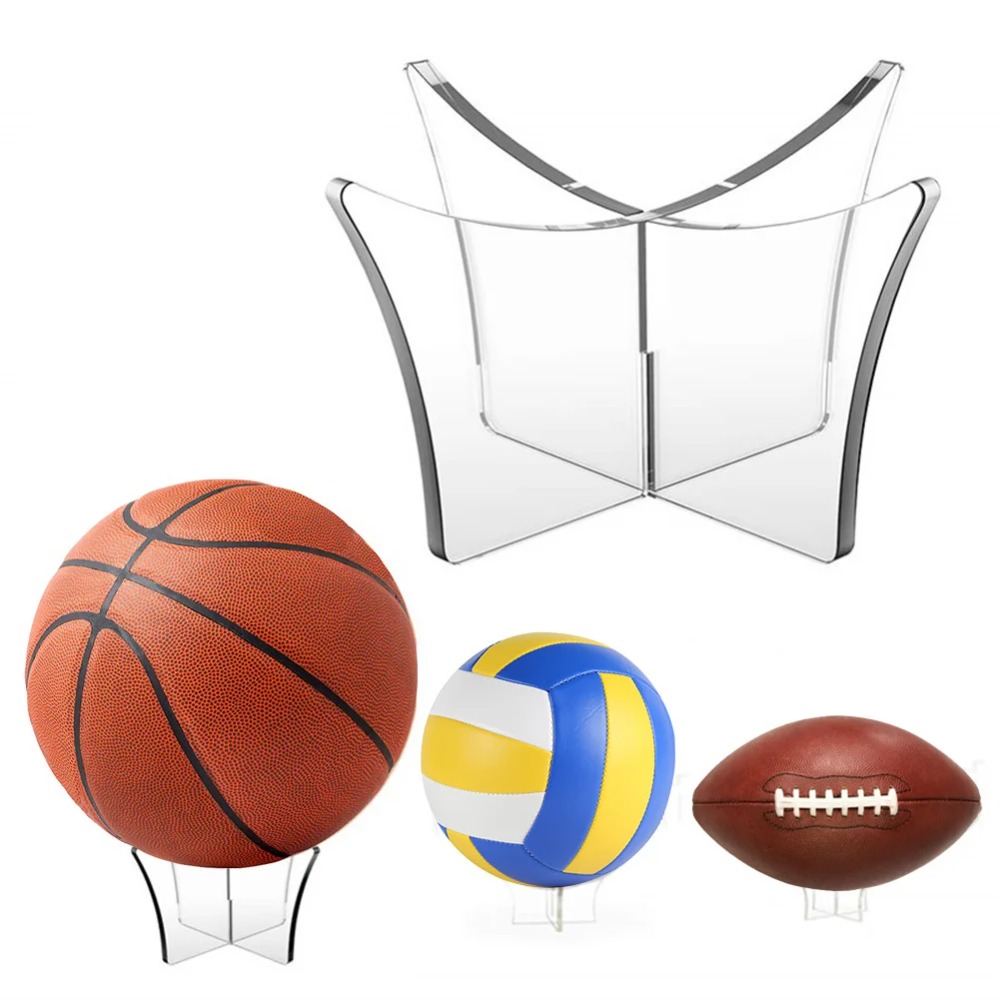 Description Picture 2 of itemDuty Acrylic Ball Stand Porable Display Accessories Rugby Bowling Display Holder for Football Soccer Basketball Accessories